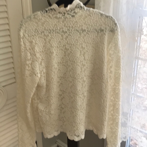 Coldwater Creek lined ivory blouse. CL - Picture 5 of 6